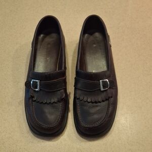 Eastland Dark Brown Leather Loafers with Buckle